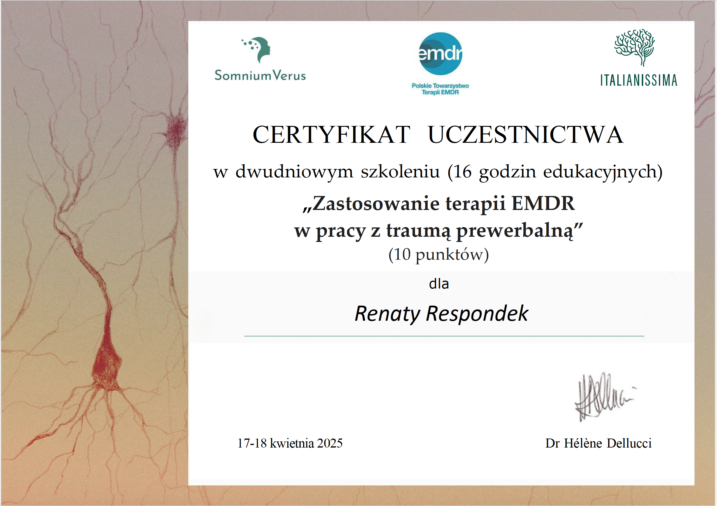 Szkolenie EMDR w pracy z trauma prewerbalna