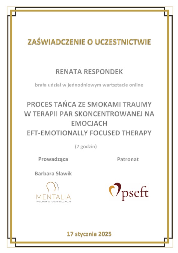 Szkolenie Trauma w terapii par EFT